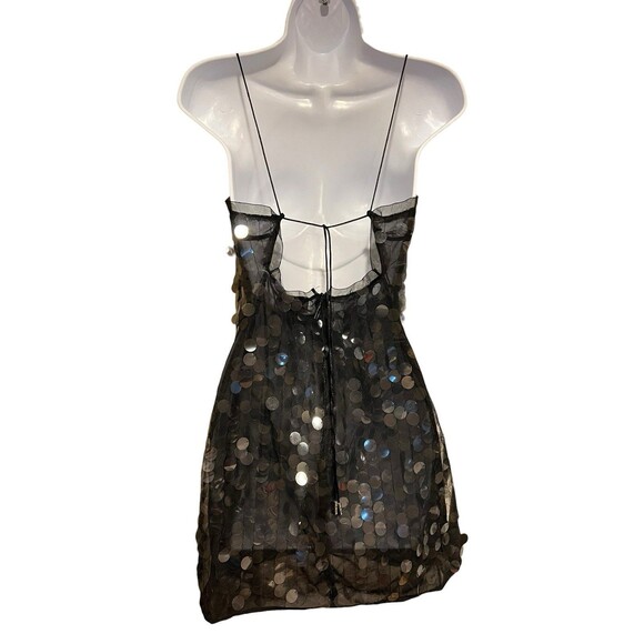 16ARLINGTON Black Sequin Fia Mini Dress Size 10 - Picture 10 of 11